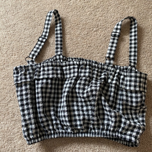 checkered crop top - Picture 3 of 3